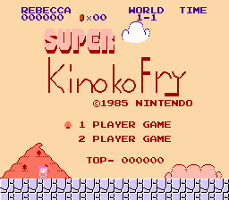 Super KinokoFry (super mario bros hack) Title Screen